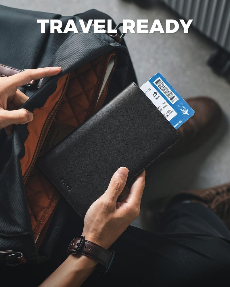 VULKIT Passport Holder Wallet RFID Blocking Travel Wallet for Men & Women - Image 4